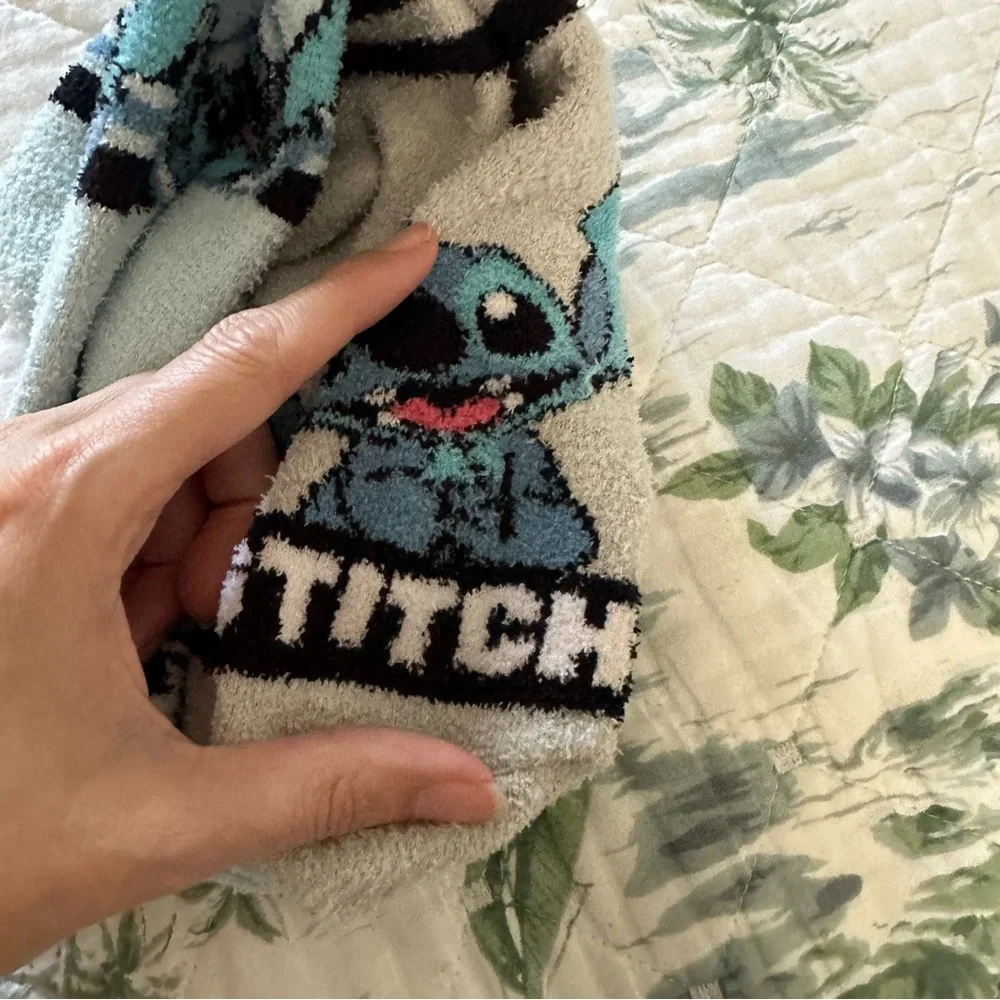 Lilo & Stitch Fuzzy Socks Cute Fluffy 4-10